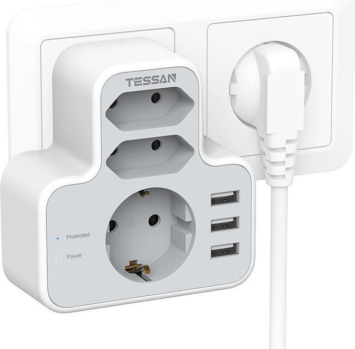 Tessan Wall Socket TS-327 (6 x)
