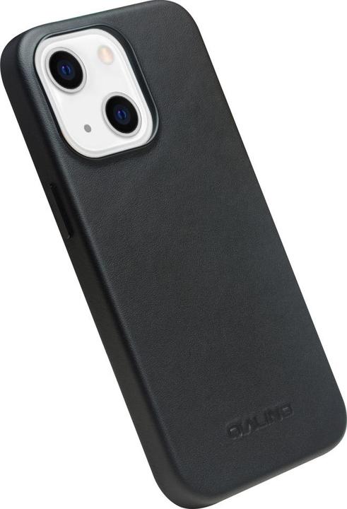 Actual product image QiAlino Coque cuir véritable (compatible MagSafe) (Apple iPhone 13)