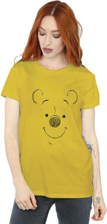 Actual product image Disney Womens/Ladies Winnie The Pooh Winnie The Pooh Face Cotton Boyfriend T-Shirt (L)