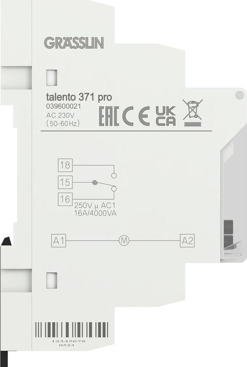 Immagine prodotto Elbro Timer digitale AMD talento 371 pro 230V 16A riserva marcia 3 anni 1 canale