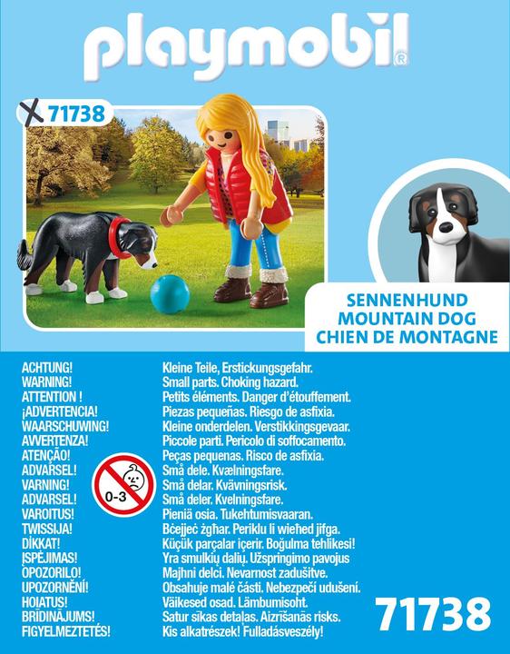 Produktbild Playmobil 71738 Frau mit Sennenhund (71738, Playmobil My Life)