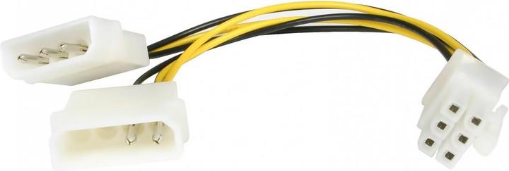 Produktbild StarTech 6in Lp4 To 6 Pin Pcie Adapter