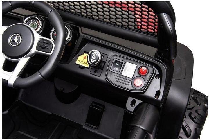 Image du produit Lean Toys SUV électrique pour enfants Mercedes Unimog S, noir laqué