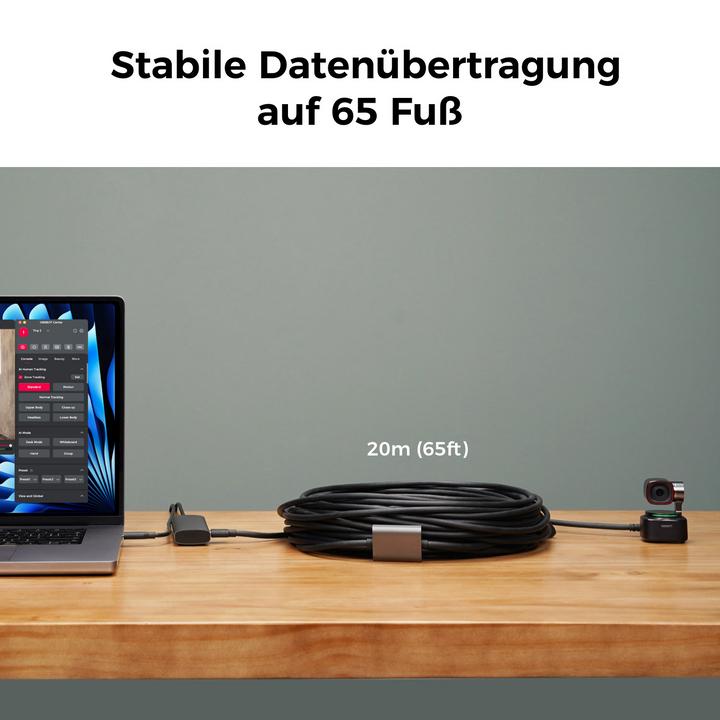 Image du produit Obsbot 20m (65ft) câble USB-A vers USB-C 3.0 (20 m, USB 3.0)