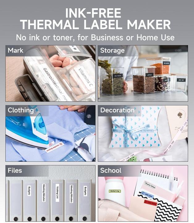 Actual product image Phomemo P12 mit Klebeband BLA (203 dpi)