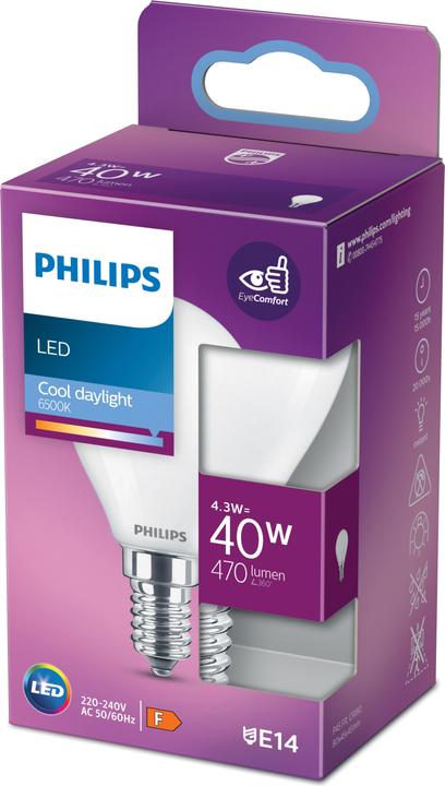 Actual product image Philips white (E14, 4.30 W, 470 lm, 1 x, F)