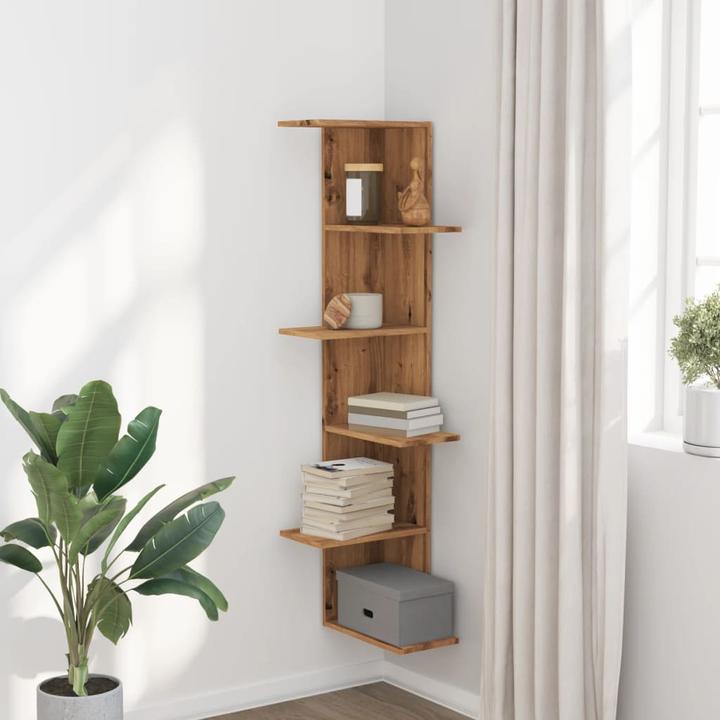 Image du produit VidaXL Étagère d'angle murale (36,5 x 36,5 x 140 cm)