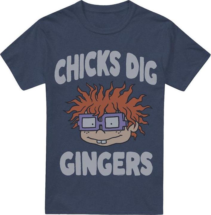 Actual product image Rugrats Unisex Adult Chicks Dig Gingers T-Shirt (L)