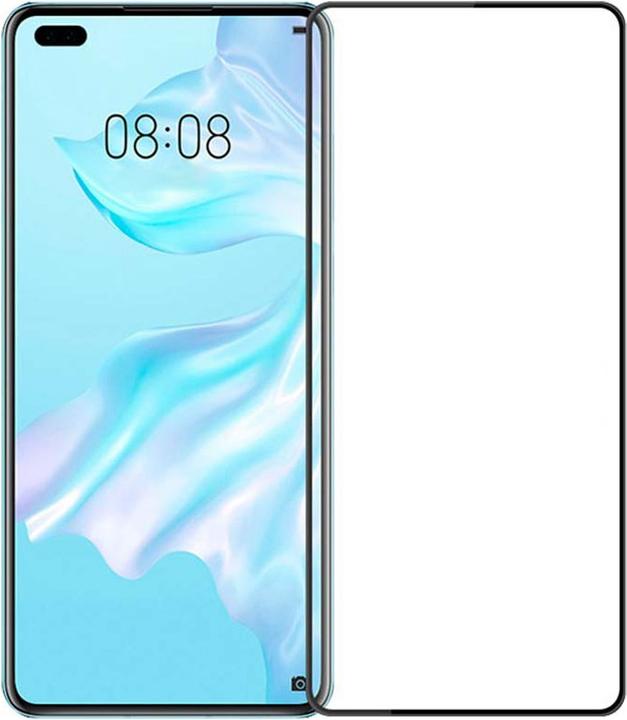 Produktbild PhoneLook 3D Tempered Glass Full Screen Display Schutzglas mit schwarzem Rahmen (1 Stück, Huawei P40)