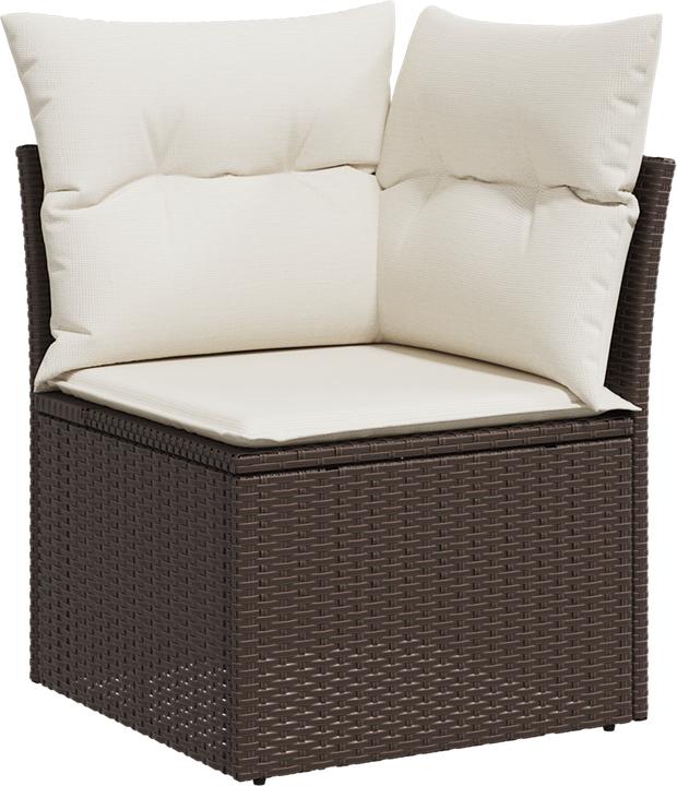 Image du produit VidaXL Ensemble de 8 canapés de jardin avec coussins Poly-Rattan brun