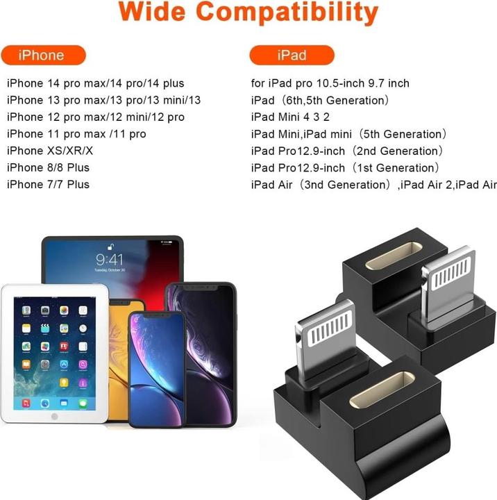 Image du produit PowerGuard USB-C zu Lightning 180 Grad Winkel U-Form Adapter (male/female) (Lightning)