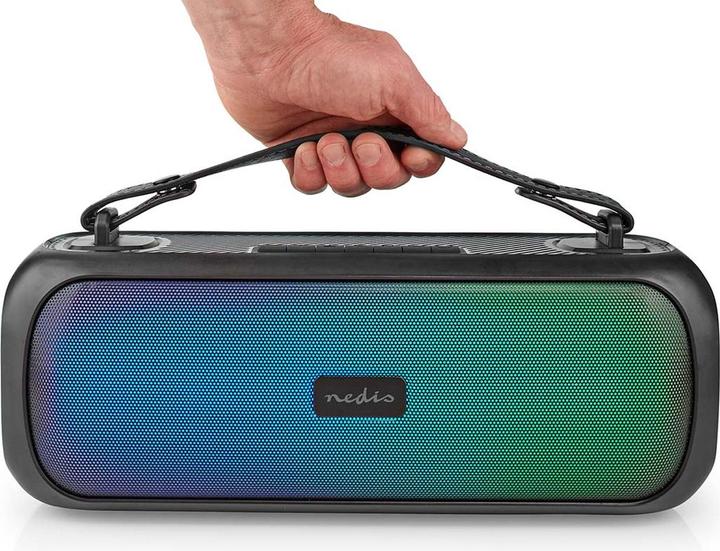 Produktbild Nedis Bluetooth® Party Boombox 4.5 hrs 2.0 30 W Medienwiedergabe: AUX/USB IPX5 Verknüpfbar Tragegrif (4.50 h, Netzbetrieb)