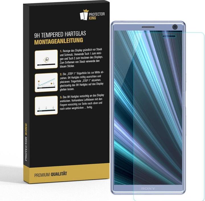 Actual product image Protectorking 1x real tempered 9H armoured glass 3D CLEAR (1 Piece, Sony Xperia 10 Plus)