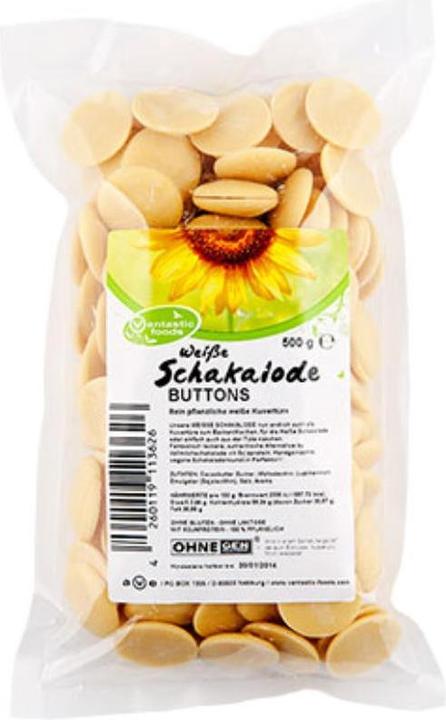 Produktbild Vantastic Foods Weisse Schakalode Buttons (500 g)