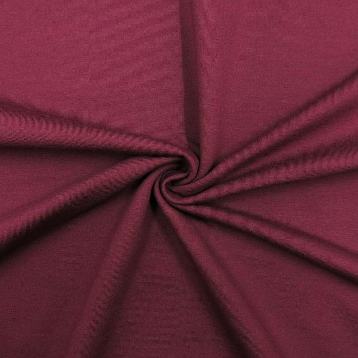 Produktbild Stoffrestposten French Terry Stoff - Bordeaux Rot - Mindestverkaufsmenge: 1 Meter