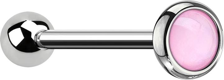 Immagine prodotto Star Piercing Micro Barbell silber mit Epoxidstein pink (senza ottone, Acciaio chirurgico 316L)