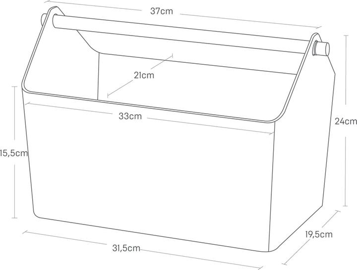Actual product image Yamazaki Storage box FAVORI (37 x 21 x 24 cm, 20.21 l)