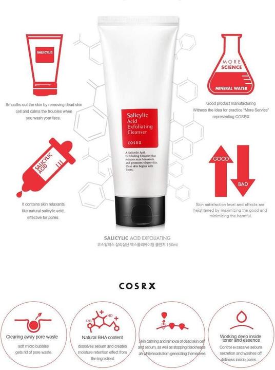 Actual product image Cosrx Salicylic Acid Exfoliating Cleanser (Cleansing Balms, 150 ml)