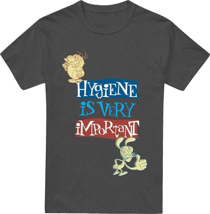 Actual product image Ren & Stimpy Unisex Adult Hygiene Is Very Important T-Shirt (L)