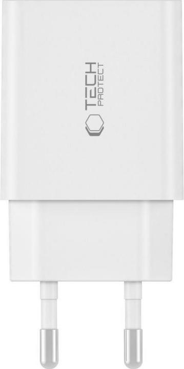 Actual product image Tech-Protect C35W mains charger 2x USB-C PD 35W - white (35 W)