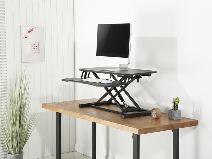 Actual product image equip ERGO monitor table with sit-stand bench extension heavy 15kg