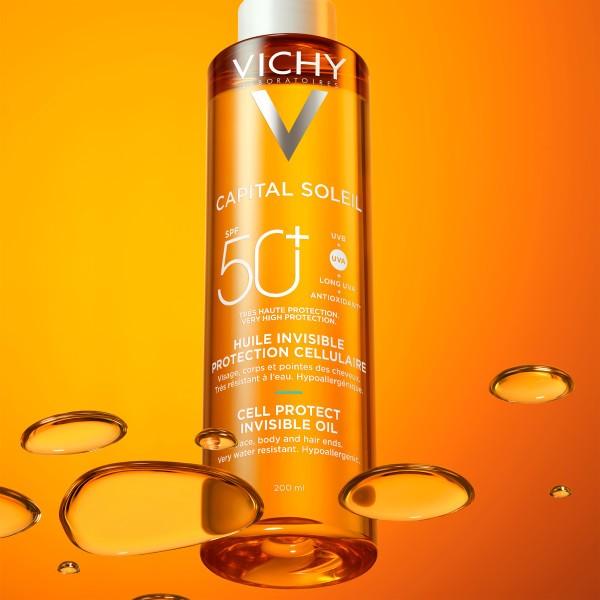 Actual product image Vichy Capital Soleil Invisible Sun Oil with cell protection SPF50 - 200 ml (Suntan oil, SPF 50+, 200 ml)