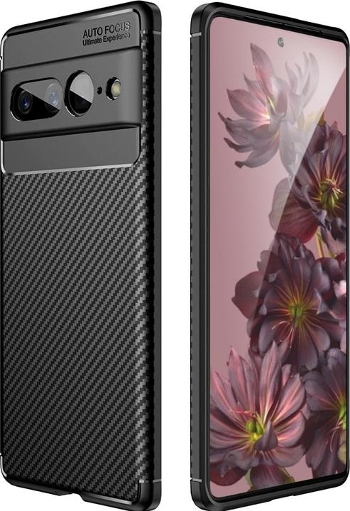 Actual product image Screenguard Google Pixel 7 Pro Cover Carbon Design TPU Case (Google Pixel 7 Pro)