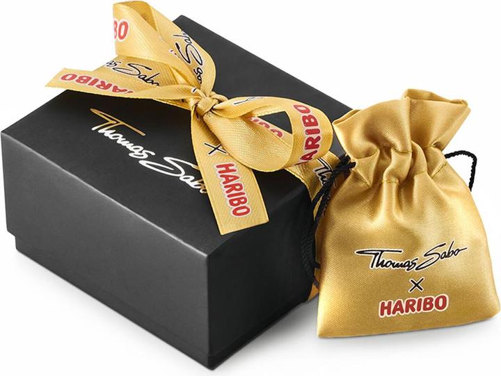 Immagine prodotto Thomas Sabo Bracciale con orso in oro nero, perla e pietra (19 cm, Argento 925, Perla coltivata in acqua dolce)