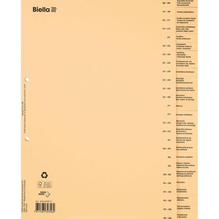 Actual product image Biella Register of Building Regulations, French