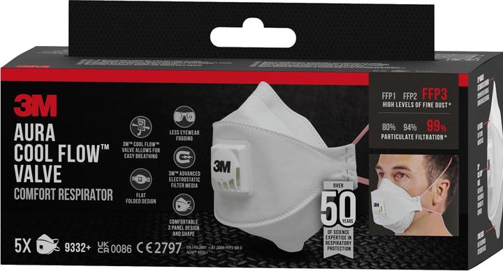 Produktbild 3M Atemschutzmaske, weiss (FFP3, 5 x)