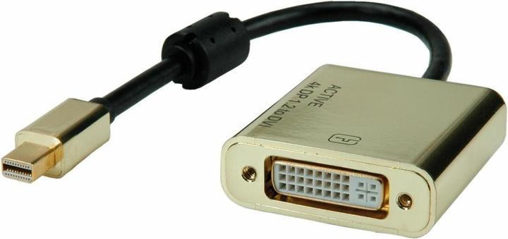 Produktbild Roline GOLD 4K Mini DisplayPort-DVI Adapter, Aktiv, v1.2, Mini DP ST (DVI, 10 cm)