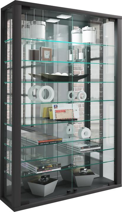 Actual product image VCM Collection Wall Display Case Wood Glass Vitrosa Mini Mirror (59 x 18 x 90 cm)