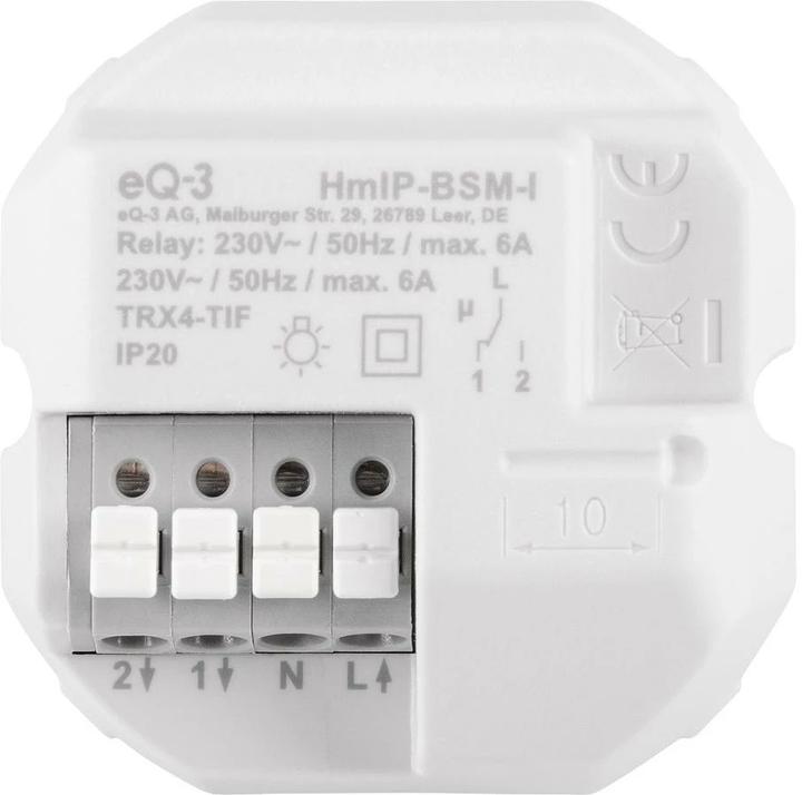 Immagine prodotto Homematic IP Modulo interruttore Smart Home per interruttori di marca - internazionale (Attuatore dell'interruttore)