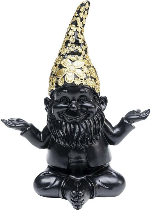 Produktbild Kare Design Deko Figur Zwerg Meditation Schwarz Gold 19 (12.5 x 18 x 22 cm)