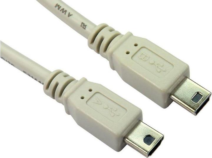 Actual product image Rs Pro USB cable, mini-USB A / mini-USB B, 1m USB 2.0 grey (1 m, USB 2.0)