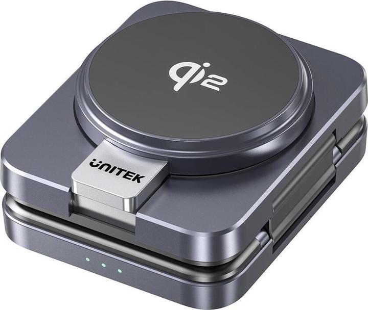 Actual product image Unitek Stacja ładująca Składana 3w1 Qi2 15w Szara (15 W)