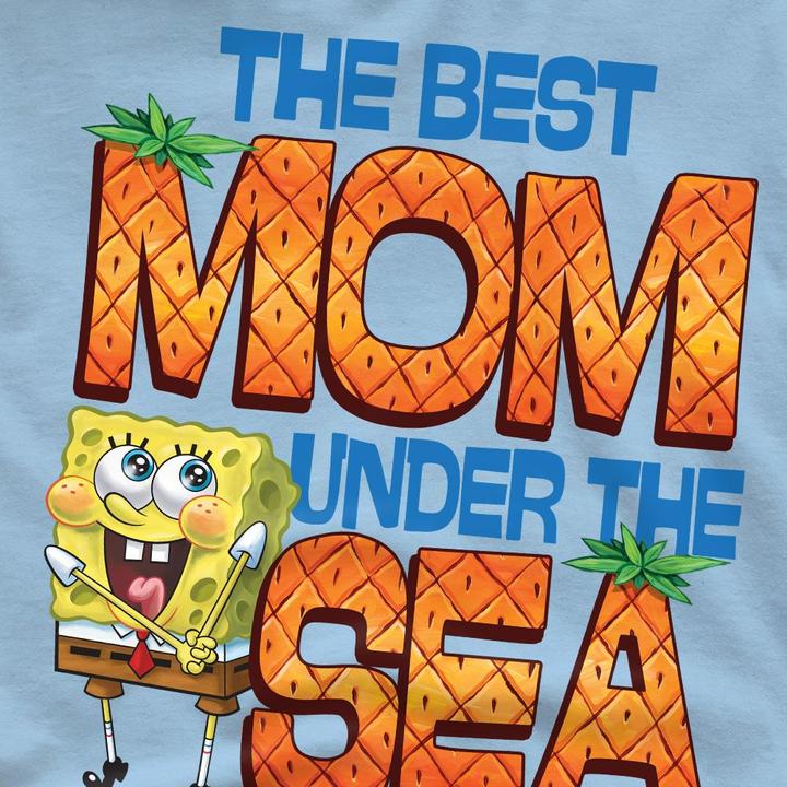 Actual product image Spongebob Squarepants Mens Best Mom Under The Sea Mothers Day T-Shirt (M)