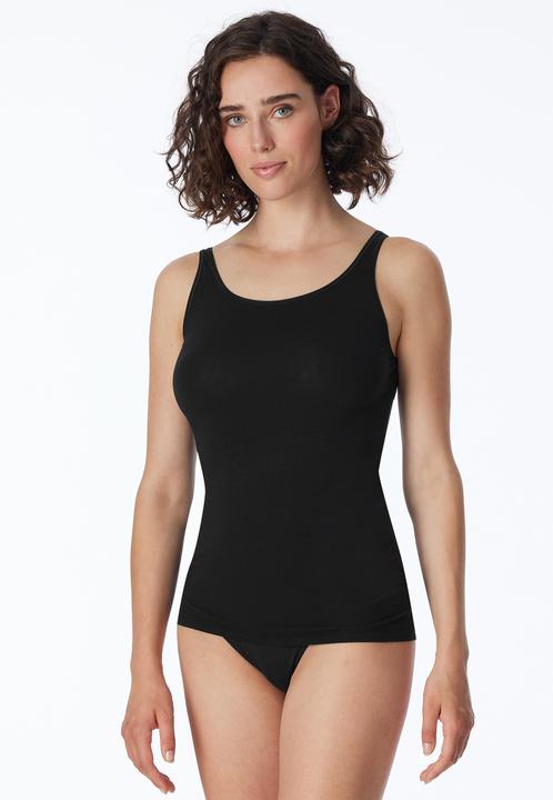 Actual product image Schiesser 2 Pack 95/5 Organic Cotton Strappy Top (34)