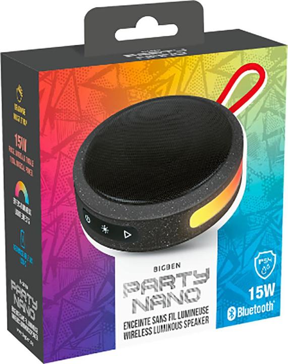 Produktbild Bigben PARTY Nano Wireless Luminous Speaker - black (10.30 h, Akkubetrieb)
