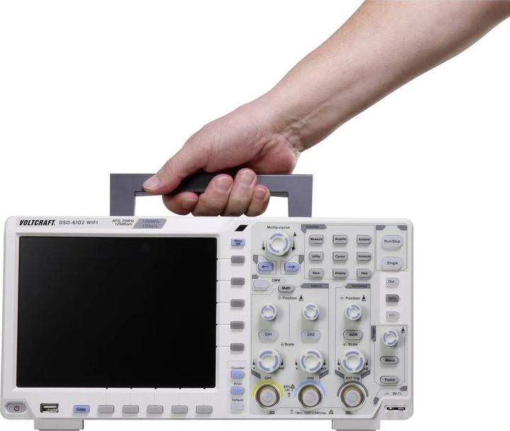 Actual product image Voltcraft Digital Oscilloscope DSO-6102WIFI 100 MHz (CAT II)