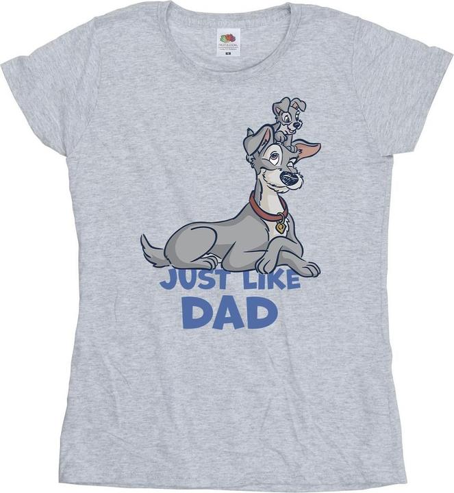 Disney Lady And The Tramp Just Like Dad TShirt (L)