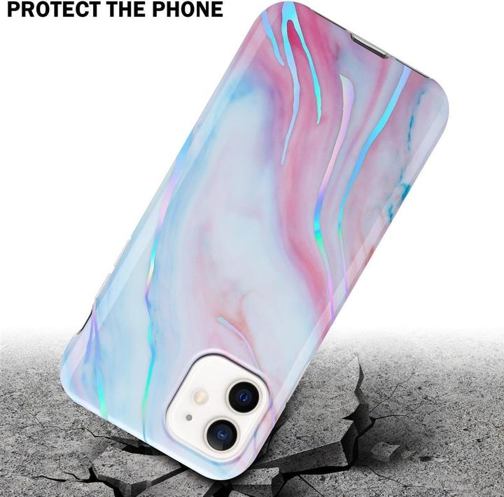 Produktbild Cadorabo IMD TPU Bunter Marmor Cover (Apple iPhone 12, Realme 12 Pro+)