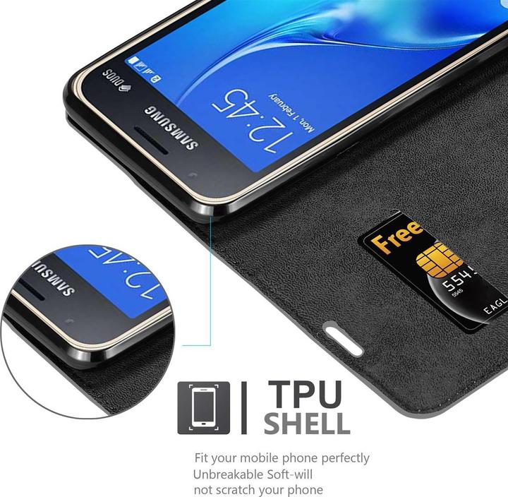 Actual product image Cadorabo Book Invis. Magnet sleeve (Samsung Galaxy J1 Mini)