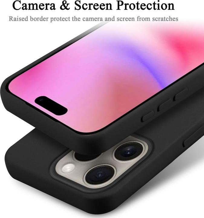Actual product image Cadorabo Bumper Case for Apple iPhone 16 PRO MAX TPU Liquid Silicone Cover (Apple iPhone 16 Pro Max)