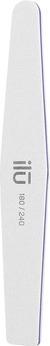 Tools for Beauty T4B ILU Professional Double Sided Buffer Nail File Trapeze 180/240 for Natural Acrylic Gel Nails
