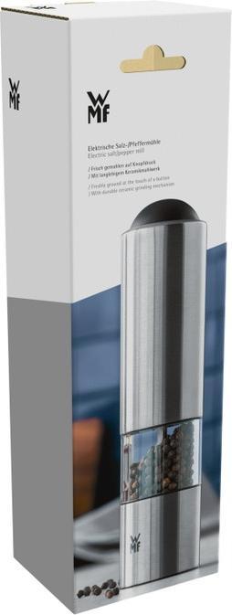 Produktbild WMF Elektrische Mühle 21cm Salz und Pfeffermühle Keramikmahlwerk LED-Leuchte (Pfeffer, Salz, Chili)