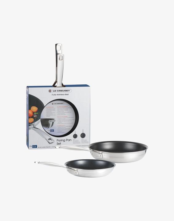 Immagine prodotto Le Creuset Set di padelle 2 pezzi. (24 cm, Set di pentole e padelle da cucina, Acciaio inossidabile)