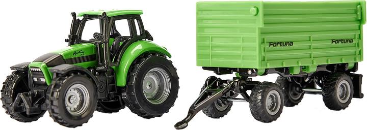 Actual product image Siku DEUTZ-FAHR with Fortuna 2-axle trailer