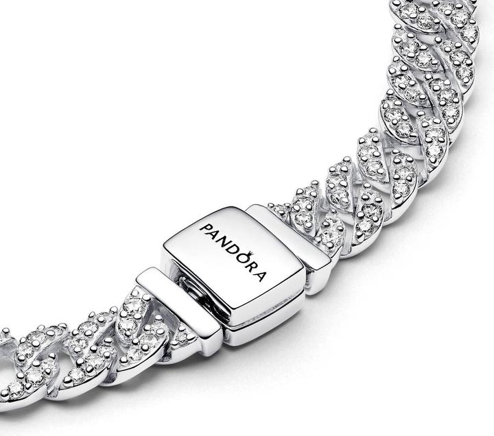 Image du produit Pandora Bracelet à maillons pavé Timeless (16 cm, Argent 925)