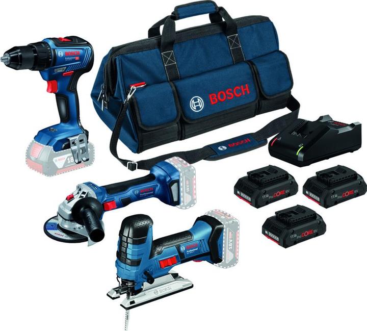 Productafbeelding Bosch Professional Accu 3-gereedschapsset BOSCH 18 V